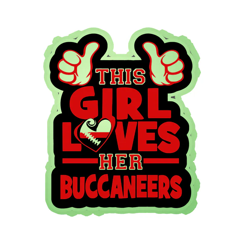 Tampa Bay Buccaneers - Helmet - Glow in the Dark Vinyl Sticker - Custom Size (Copy)