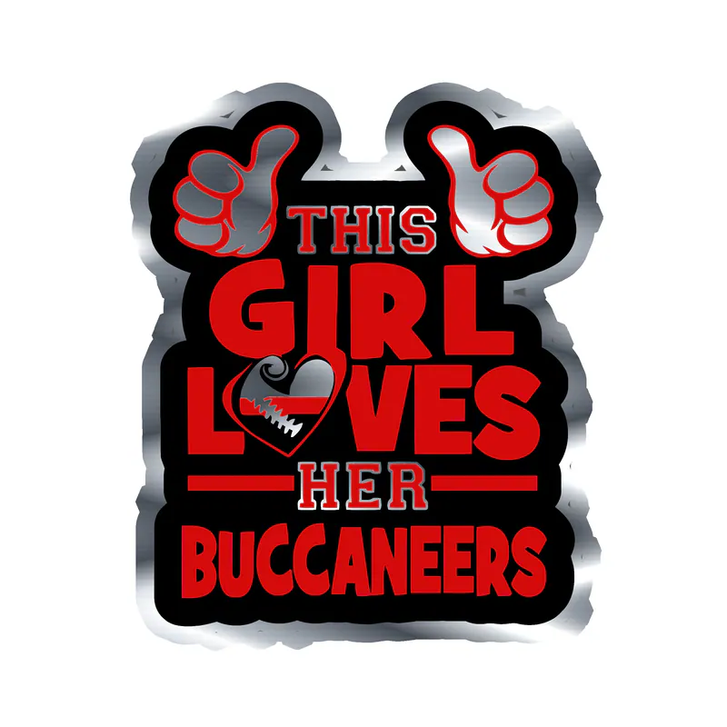 Tampa Bay Buccaneers - Helmet - Silver Chrome Vinyl Sticker - Custom Size (Copy)
