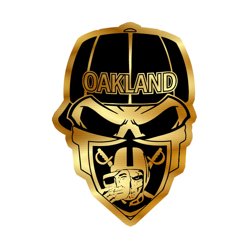 Las Vegas Raiders - Image 8 - Gold Chrome Vinyl Sticker - Custom Size