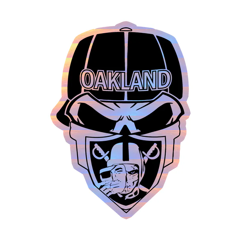 Las Vegas Raiders - Image 8 - Holographic Vinyl Sticker - Custom Size