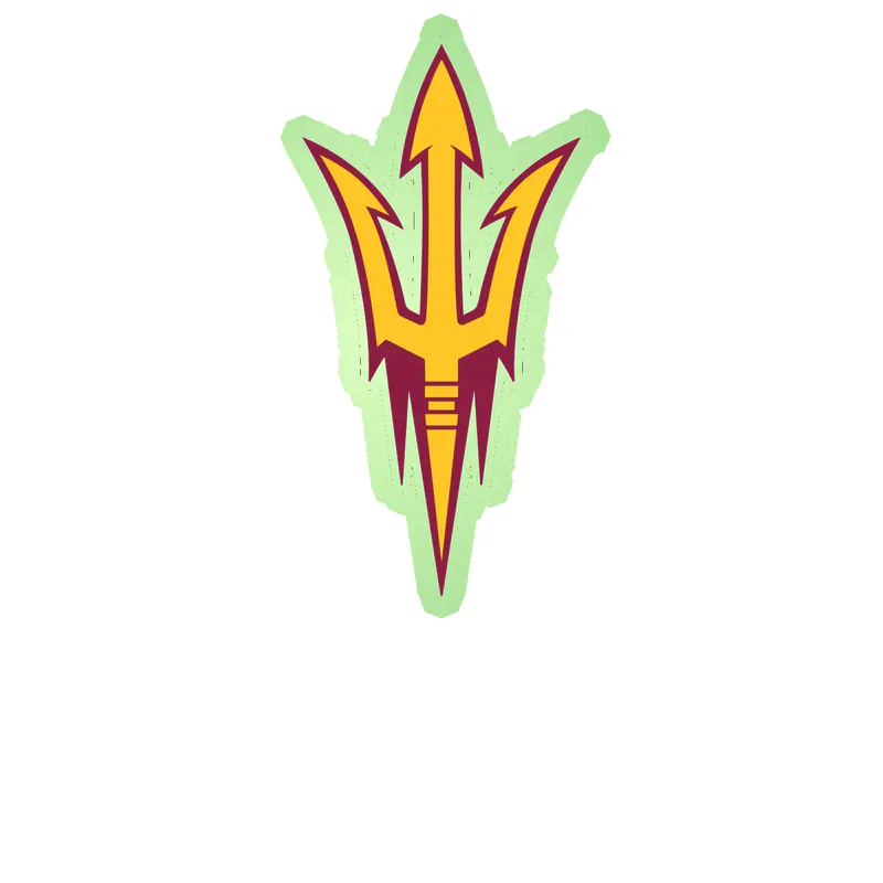 Arizona State Sun Devils - Image 2 - Glow in the Dark Vinyl Decal - Custom Size