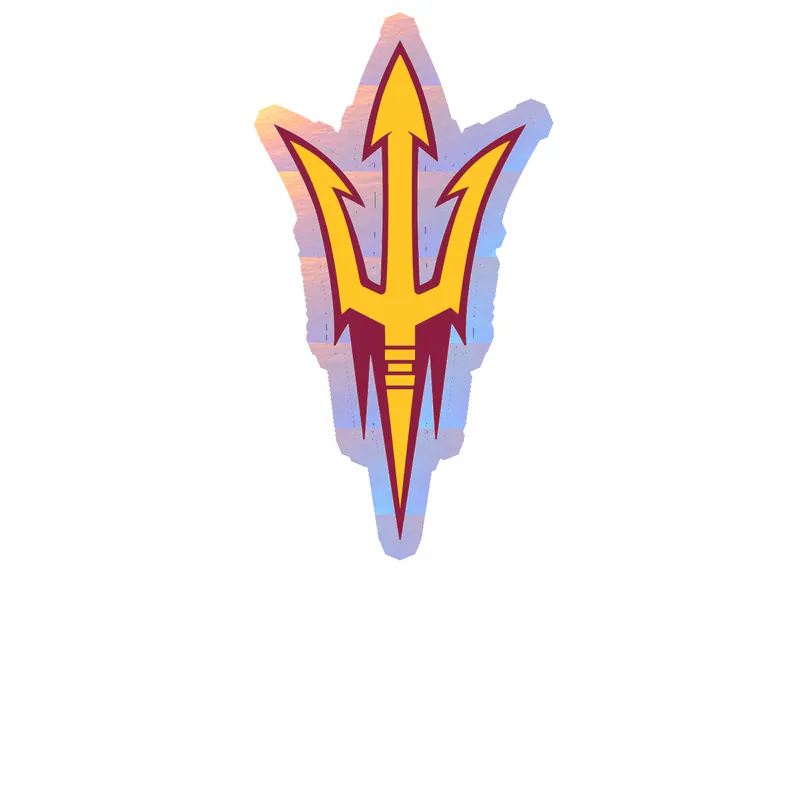 Arizona State Sun Devils - Image 2 - Holographic Vinyl Decal - Custom Size