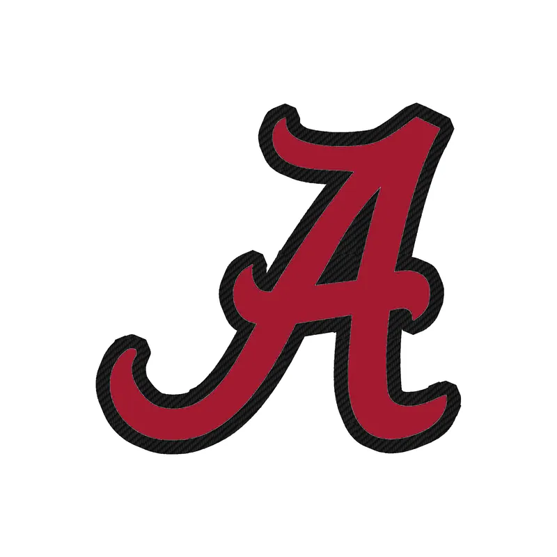 Alabama Crimson Tide - Image 1 - Carbon Fiber Vinyl Decal - Custom Size