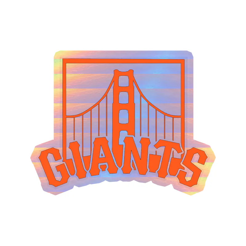 San Francisco Giants - Giants With Bridge - Holographic Vinyl Sticker - Custom Size