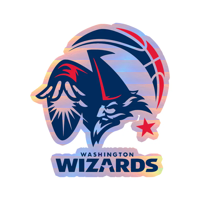 Washington Wizards - Image 4 - Holographic Vinyl Sticker - Custom Size
