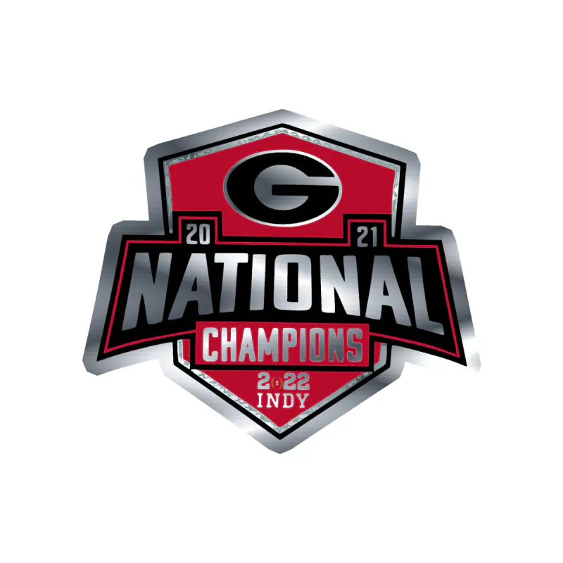 Georgia Bulldogs - Image 4 - Silver Chrome Vinyl Decal - Custom Size