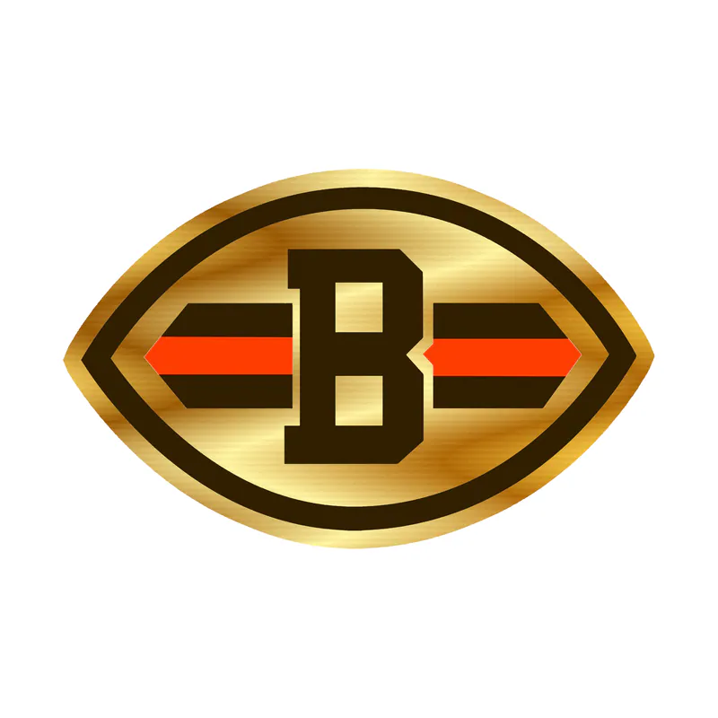 Cleveland Browns - Football - Gold Chrome Vinyl Sticker - Custom Size