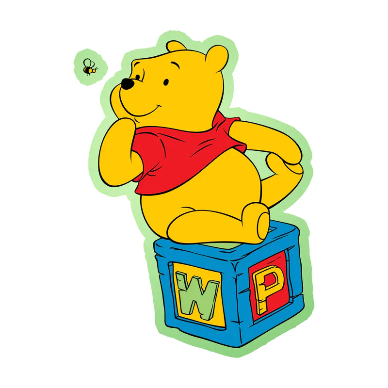 Winnie The Pooh -  Glow in the Dark Vinyl Sticker - Custom Size
