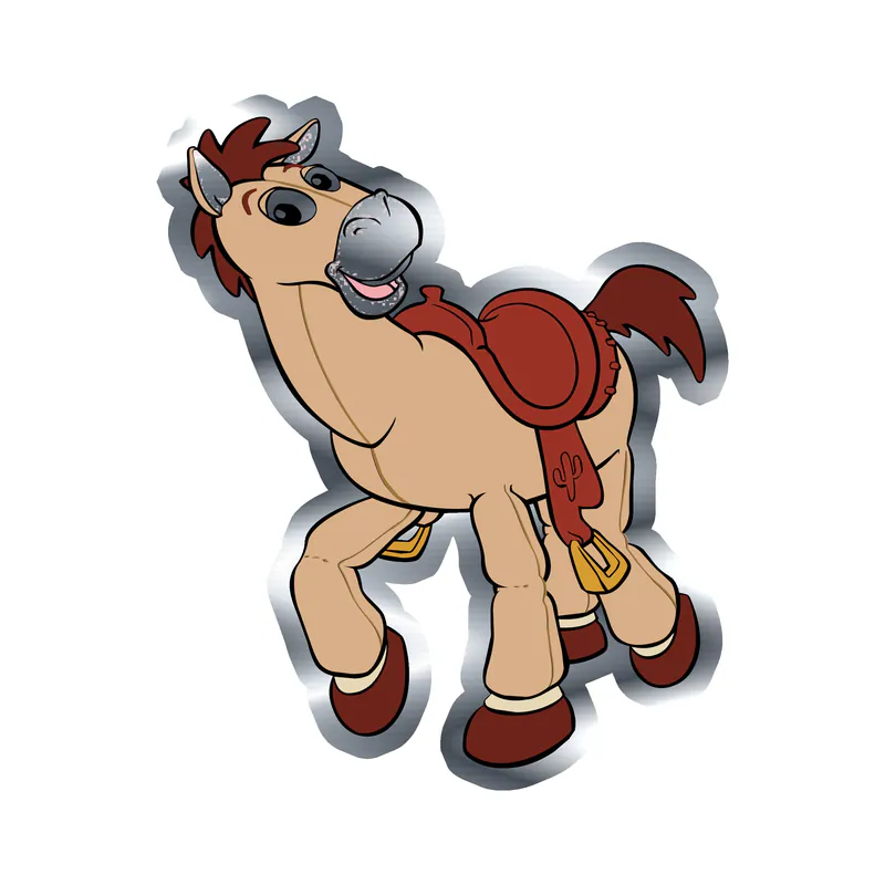 Toy Story Bullseye Silver Chrome Vinyl Sticker - Custom Size