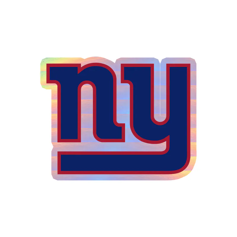 New York Giants - Dark Blue NY - Image 2 - Holographic Vinyl Sticker - Custom Size