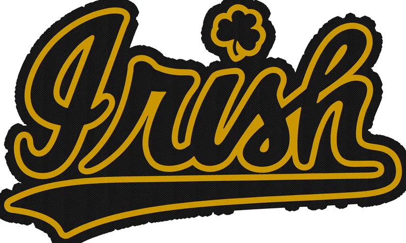 Notre Dame - Irish - Carbon Fiber Vinyl Sticker - Custom Size