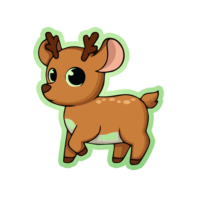 Reindeer - Glow in the Dark Vinyl Sticker - Custom Size
