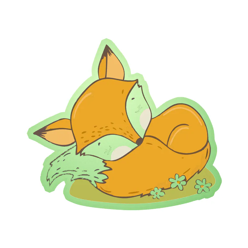 Fox - Glow in the Dark Vinyl Sticker - Custom Size