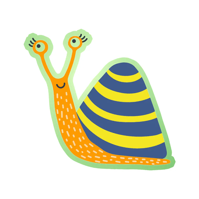 Snail - Glow in the Dark Vinyl Sticker - Custom Size