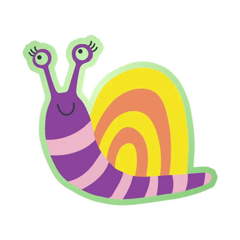Snail - Glow in the Dark Vinyl Sticker - Custom Size