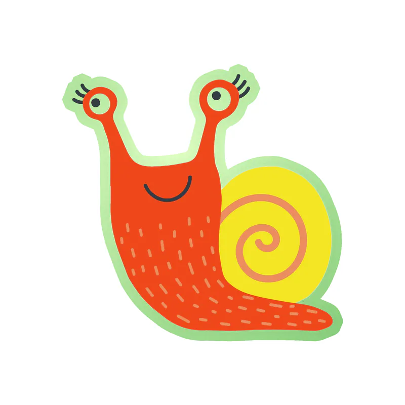 Snail - Glow in the Dark Vinyl Sticker - Custom Size