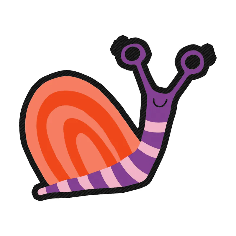 Snail - Carbon Fiber Vinyl Sticker - Custom Size