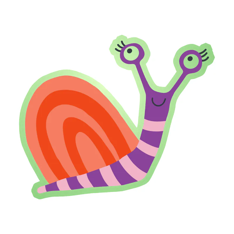 Snail - Glow in the Dark Vinyl Sticker - Custom Size