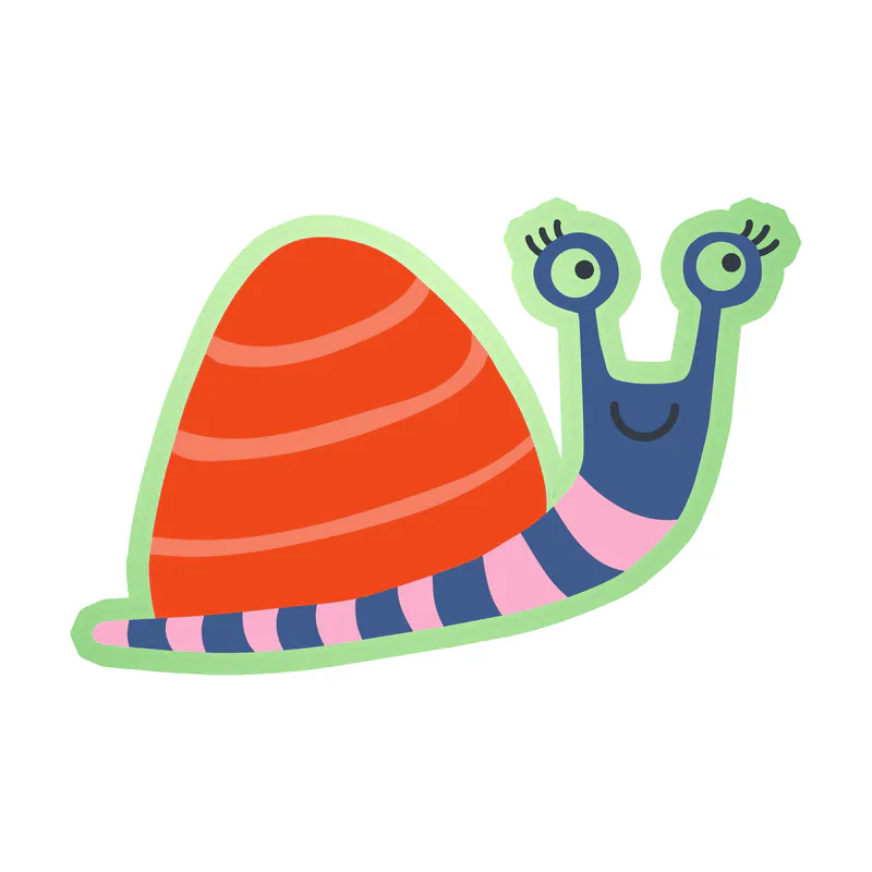 Snail - Glow in the Dark Vinyl Sticker - Custom Size
