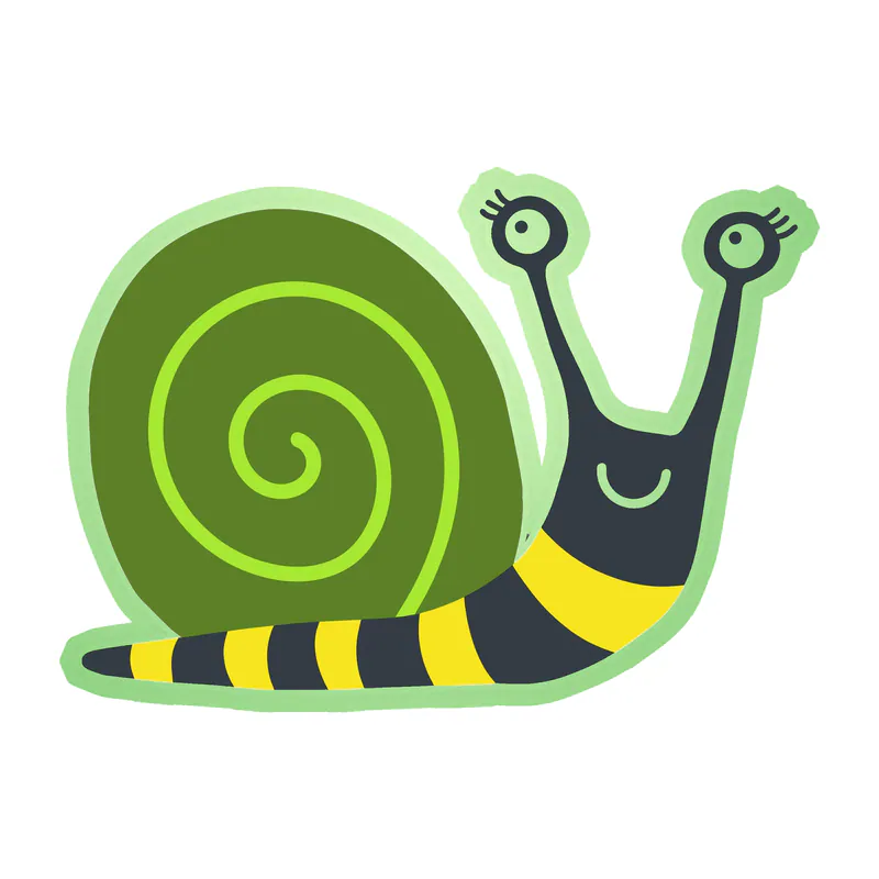 Snail - Glow in the Dark Vinyl Sticker - Custom Size