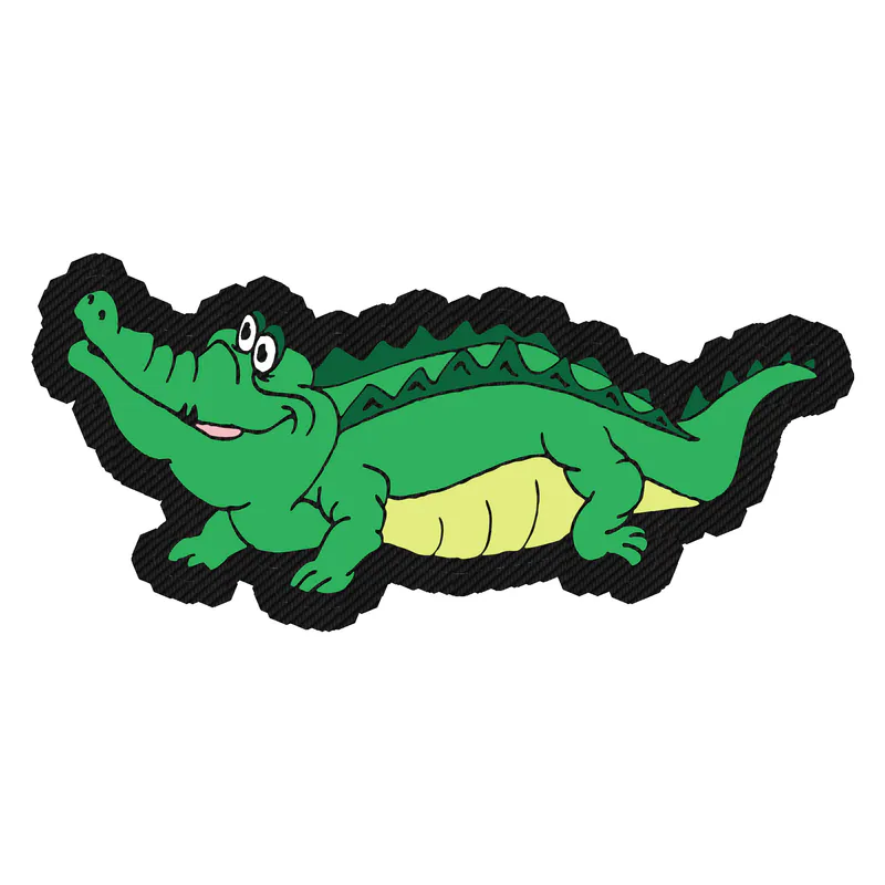 Alligator - Carbon Fiber Vinyl Sticker - Custom Size