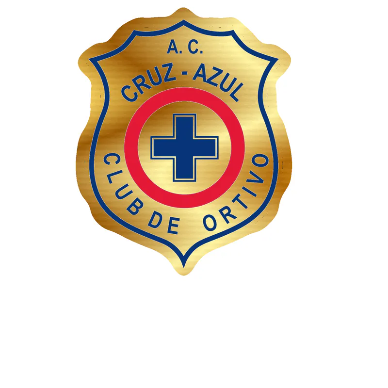 Cruz Azul - Image 4 - Gold Chrome Vinyl Sticker - Custom Size