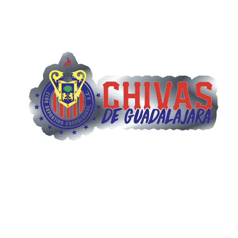 Chivas de Guadalajara Silver Chrome Vinyl sticker - Custom Size