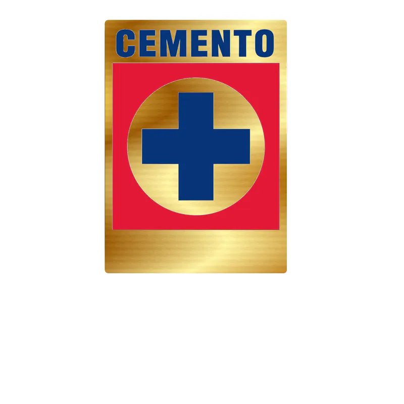 Cruz Azul - Image 1 - Gold Chrome Vinyl Sticker - Custom Size