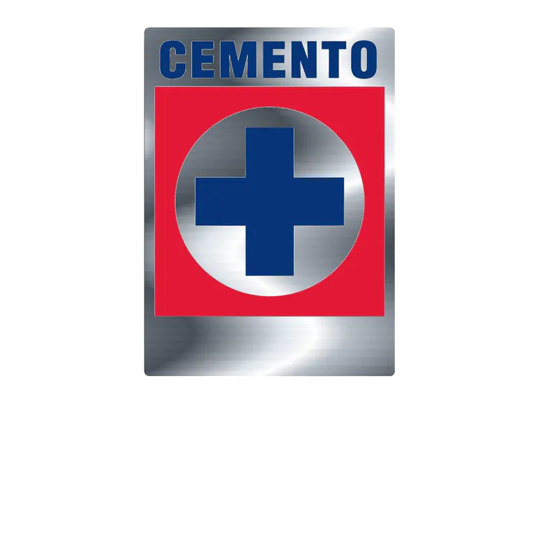 Cruz Azul - Image 1 - Silver Chrome Vinyl Sticker - Custom Size