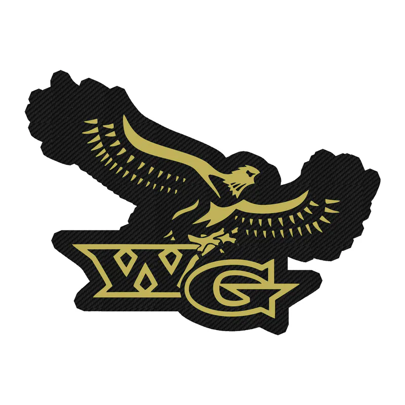 Woodward Granger Hawks - Hawk - Carbon Fiber Vinyl Decal - Custom Size