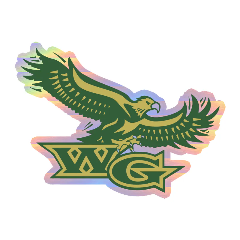 Woodward Granger Hawks - Hawk - Holographic Vinyl Decal - Custom Size