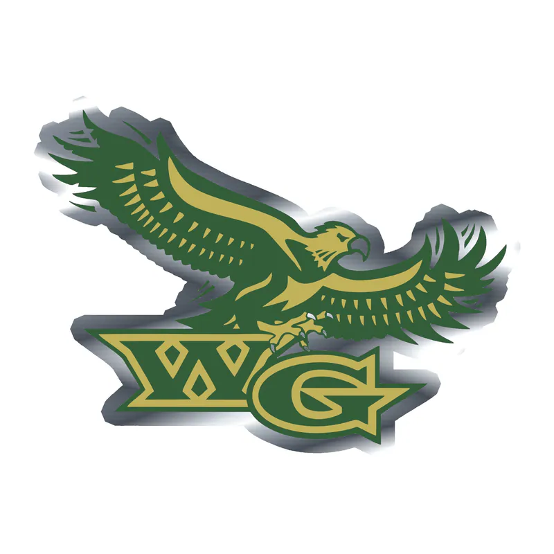 Woodward Granger Hawks - Hawk - Silver Chrome Vinyl Decal - Custom Size