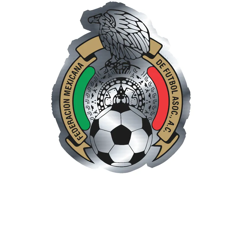 Mexico National Team Silver Chrome Vinyl Sticker - Custom Size