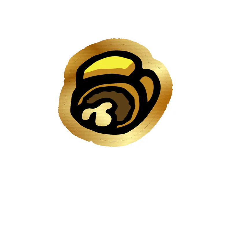 Among us Gold Chrome Vinyl Sticker - Custom Size