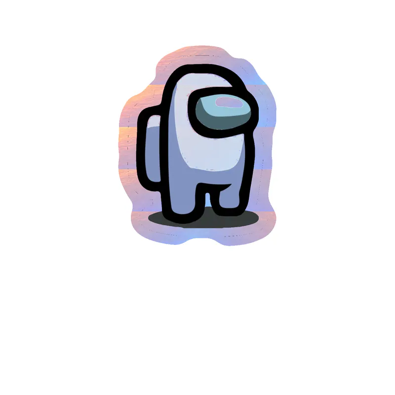 Among us Holographic Vinyl Sticker - Custom Size