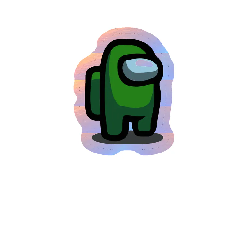Among us Holographic Vinyl Sticker - Custom Size