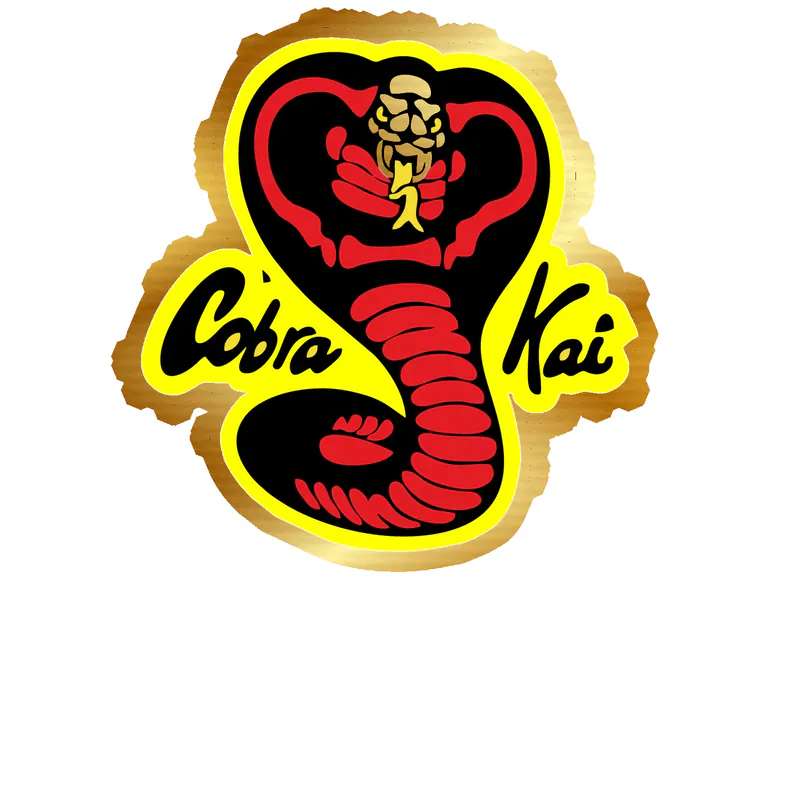 Cobra Kai Gold Chrome Vinyl Decal - Custom Size