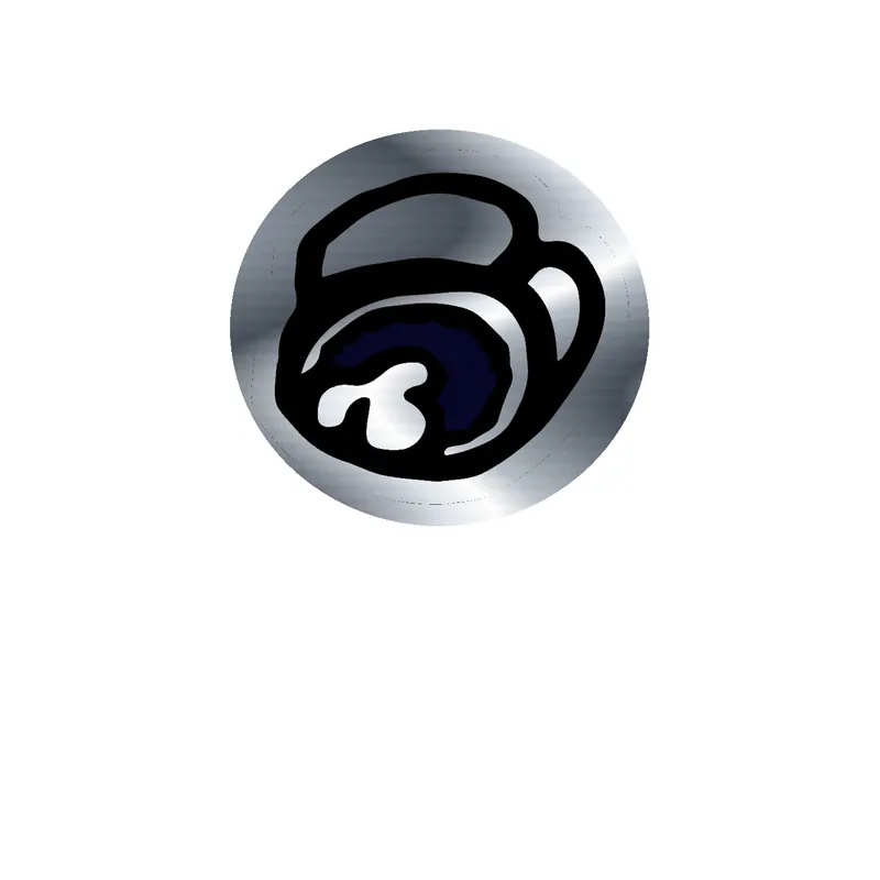 Among us Silver Chrome Vinyl Sticker - Custom Size
