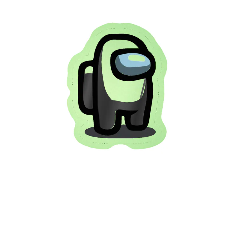 Among us Glow in the Dark Vinyl Sticker - Custom Size