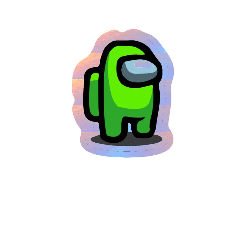 Among us Holographic Vinyl Sticker - Custom Size