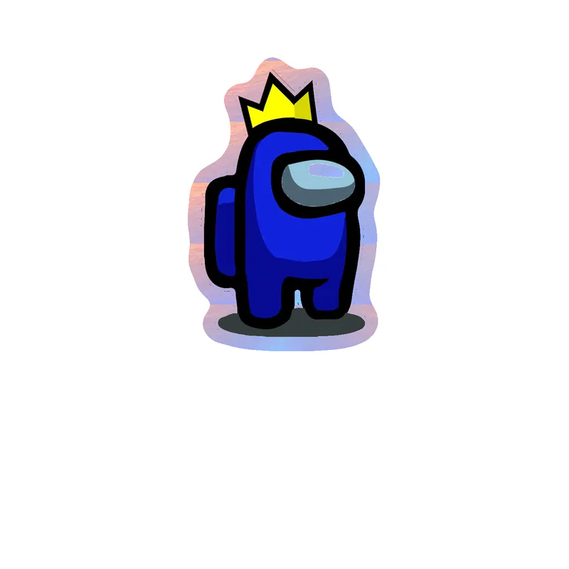 Among us Holographic Vinyl Sticker - Custom Size