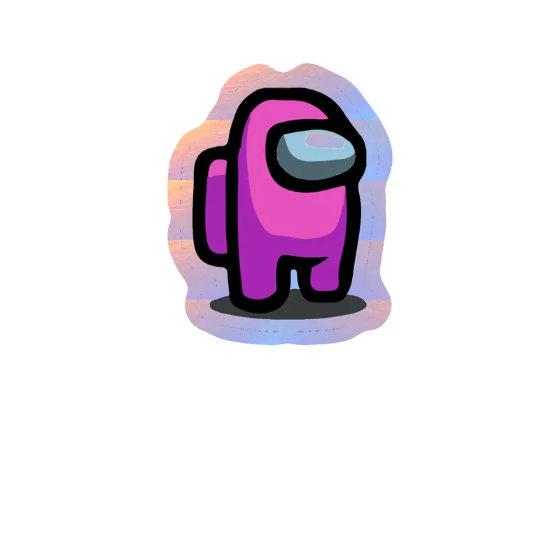 Among us Holographic Vinyl Sticker - Custom Size