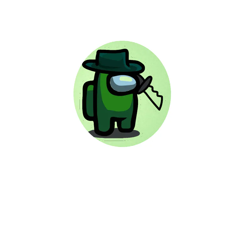 Among us Glow in the Dark Vinyl Sticker - Custom Size