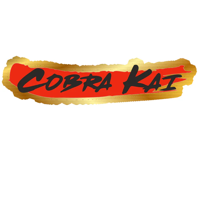 Cobra Kai Gold Chrome Vinyl Decal - Custom Size