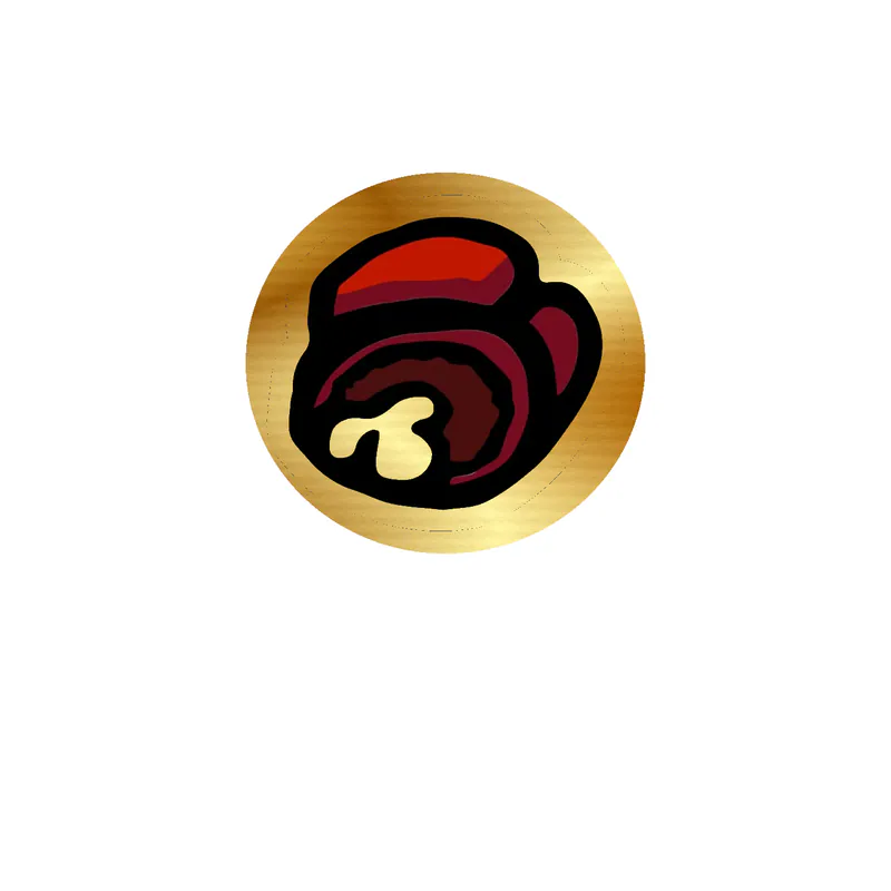 Among us Gold Chrome Vinyl Sticker - Custom Size