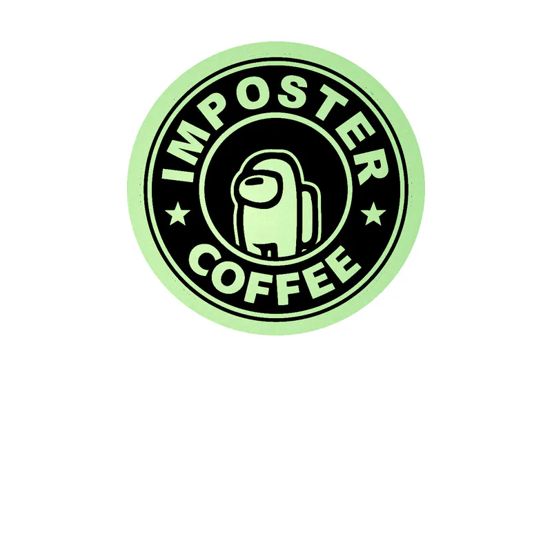 Among us Glow in the Dark Vinyl Sticker - Custom Size
