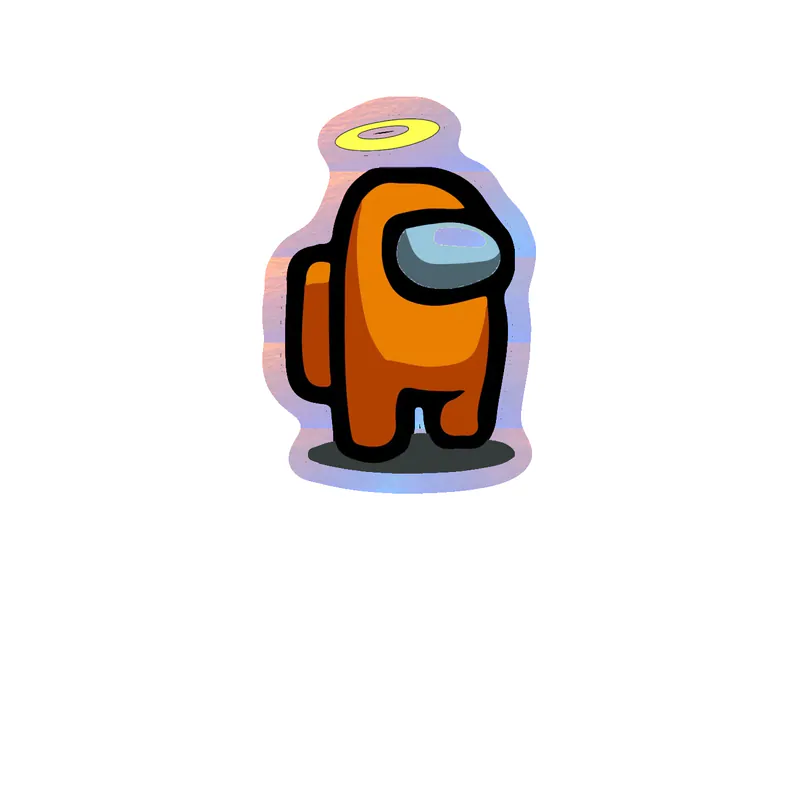 Among us Holographic Vinyl Sticker - Custom Size