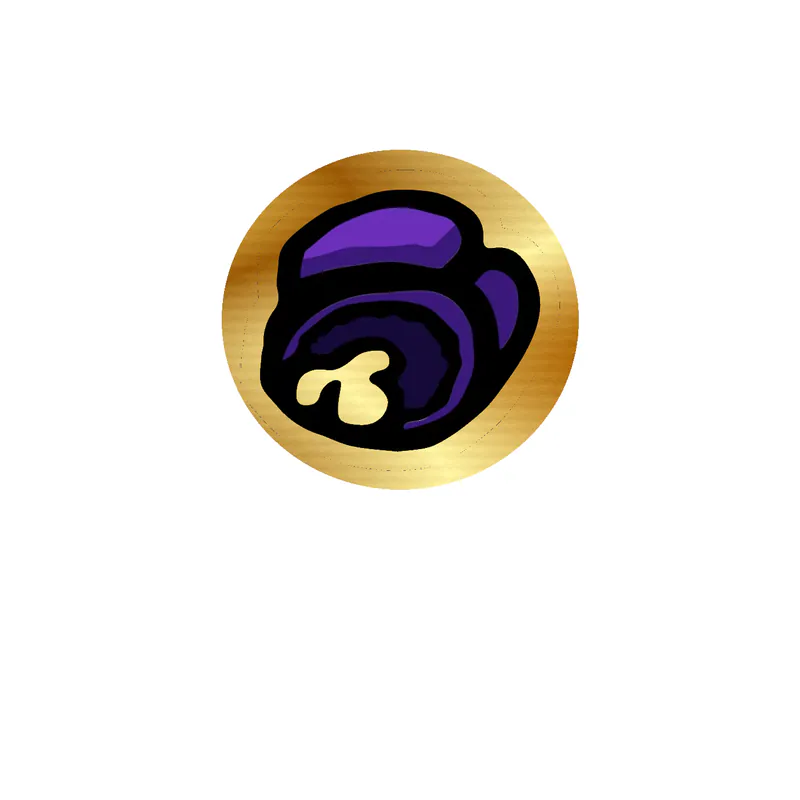 Among us Gold Chrome Vinyl Sticker - Custom Size