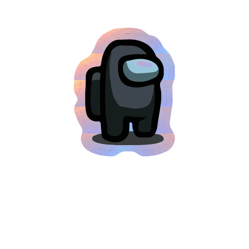 Among us Holographic Vinyl Sticker - Custom Size