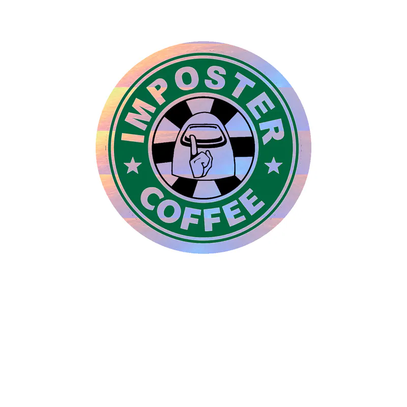Among us Holographic Vinyl Sticker - Custom Size